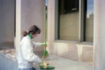 Eleanor Rutledge cleaning up